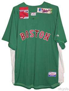 Boston RED SOX MLB AUTHENTIC MAJESTIC Green JERSEY 2XL  