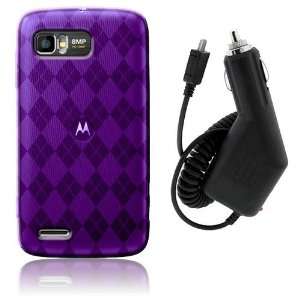  Motorola Atrix 2 MB865   Purple Checker Argyle Transparent 