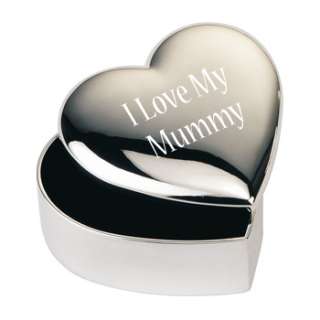 Silver JEWELLERY TRINKET BOX GIFT I love My Mummy  
