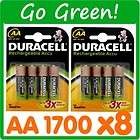 Duracell AA 1700 mAh Rechargeable Batteries NiMH AC