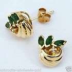 more options wholesale 9k 18k solid gold earrings emerald diamonds