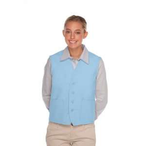 DayStar 742 Two Pocket Uniform Vest Apron   Light Blue   Embroidery 