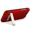 new generic snap on rubber coated case for htc thunderbolt 4g red 