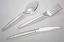 100 x Clear Strong H Duty Plastic Dessert Dinner Forks  