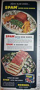 1946 Hormel Spam Meat Dutch Oven Dinners Ad  