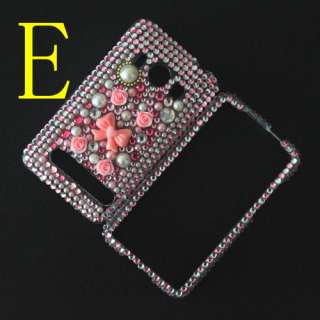   Diamond Crystal Bling Hard Back & Front Cover Case Skin For HTC EVO 4G