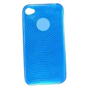 IPS211 Flexible Protective Skin for iPhone 4 Fingerprint   Blue