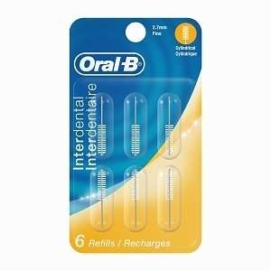 Oral B  Interdental refills, cylindrical 2.7mm fine NIB 6pks of 6 for 