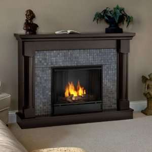  Real Flame Bennett Gel Fuel Fireplace in Dark Walnut 