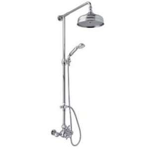   Mounted Dual Control Thermostatic Shower Mixer Classic Metal Levers