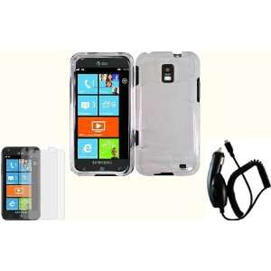  Clear Hard Case Cover+LCD Screen Protector+Car Charger for Samsung 