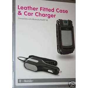  Motorola Razr2 V8 Fitted Pouch Case + Car Charger 