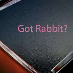  Got Rabbit? Pink Decal Beagle Vw Car Truck Window Pink 