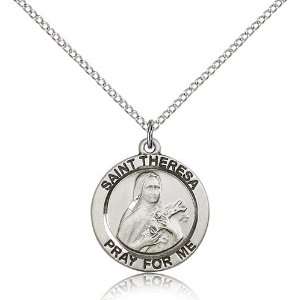  Sterling Silver St. Patron Saint Theresa Pendant Sterling 