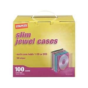   Slim Line Jewel Cases, 50 Clear/50 Translucent 