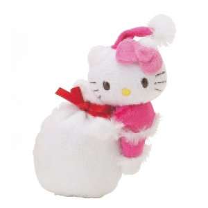  Hello Kitty Magnet Mascot Plush  Santa Kitty with Sack 