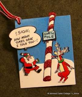  3D Gift Tag SWEET TREATS Christmas Rudolph Reindeer Penguin Ski  