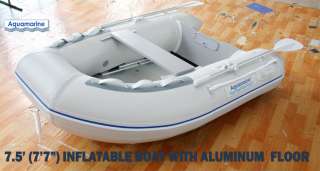   ft ( 7 7 ) INFLATABLE FISHING BOAT DINGHY with ALUMINUM FLOOR  
