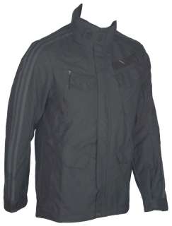 New Mens Adidas Performance Cargo 3S Black Full Zip Jacket Size S M L 