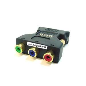 DVI I Male to 3 RCA component Adapter w/ DIP Switch for ATI Video 