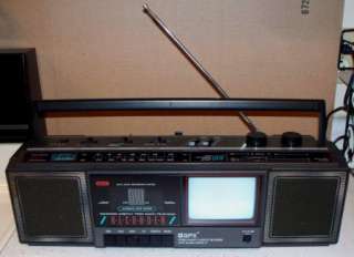   TVP 10 Portable TV AM FM Radio Cassette Player Recorder Boombox  