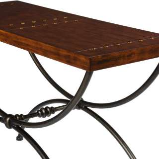 Transitional Iron and Wood Sofa Table NEW  