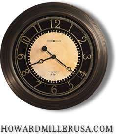 625462 Howard Miller contemporary 25 Quartz Wall Clock,brushed brass 
