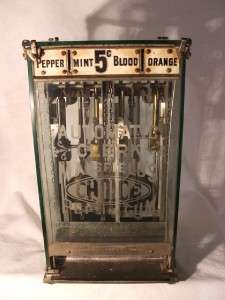 Antique Vintage Gumball Gum Vending Machine Mansfields Nice Working 