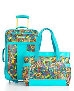 Double Dutch Blue Paisley Luggage Collection   Luggage Collections 