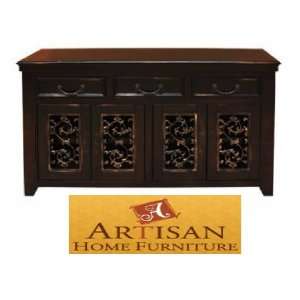 Artisan Home Furniture Console Table with Faux Cast Iron Doors   FREE 