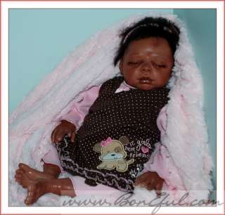 BOOAK Reborn Baby Infant Girl AA Sleeping REAL BCMM Doll OOAK Boutique 