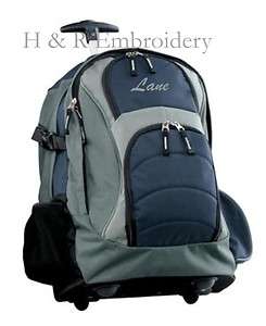 PERSONALIZED NAVY ROLLING BACKPACK  