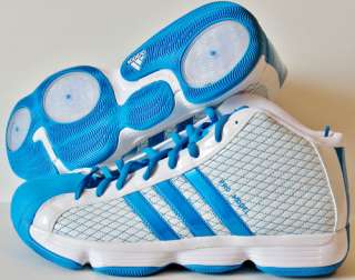 NEW Mens Adidas Shoes Basketball SM PRO Model 2010 LUX Aqua/White Size 