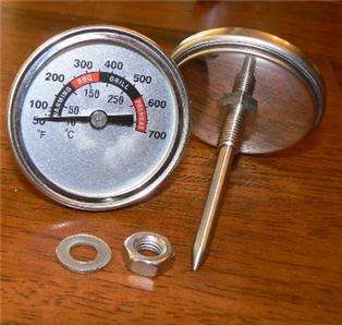 25 DIAL BBQ SMOKER GRILL PIT THERMOMETER THERMOSTAT BARBECUE TEMP 