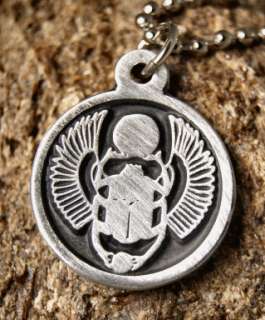 Scarab Beetle Pendant Egyptian Necklace with chain  