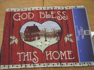Tapestry Table Runner God Bless This Home 13x72 New  