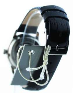   automatic movement 5 atm water resistant black genuine leather band