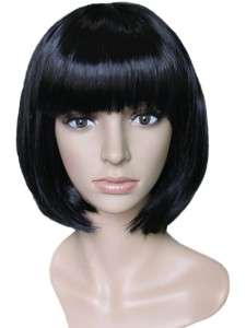 Bob Wig Halloween Cosplay Party Synthetic Hair 7 colors  