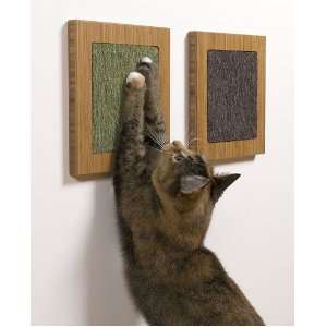 Itch   Modern Wall Scratcher in Eco Friendly Amber Vertical Bamboo 
