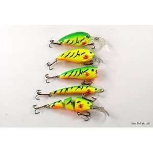  Lot of 5 Color Themed Fishing Lures for Bass/Trout