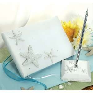  Beach Theme Guest Book and Pen Set