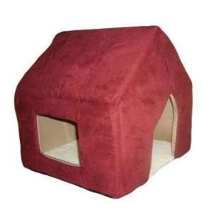  Burgundy Tent Pet House Bed