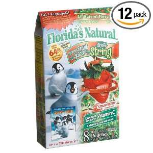 Floridas Natural Strawberry Sour String, 8 Count, 4.8 Ounce Boxes 