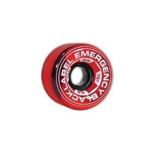  Black Label Emergency Longboard Wheel   Red   4 pack 