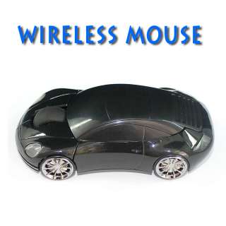 Black 2.4G USB Car Shape Wireless 1600dpi Optical Laptop PC Mouse nano 