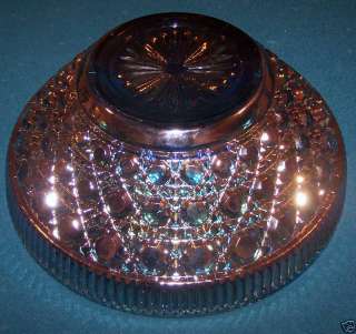 Large Blue Carnival Glass Bowl  