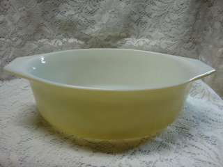 Vtg Pyrex Retro Yellow Oval Casserole Dish 1 1/2Qt #043  
