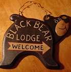 BLACK BEAR LODGE WELCOME Cute Carved Wood Sign NEW