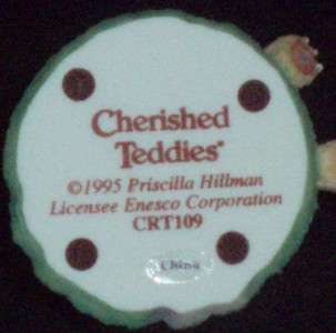 Enesco Cherished Teddies Town Tattler Signage Figurine #CRT109 NEW IN 