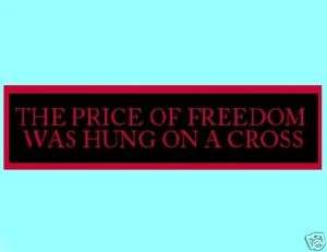 FREEDOM HUNG ON CROSS christian motorcycle biker PATCH  